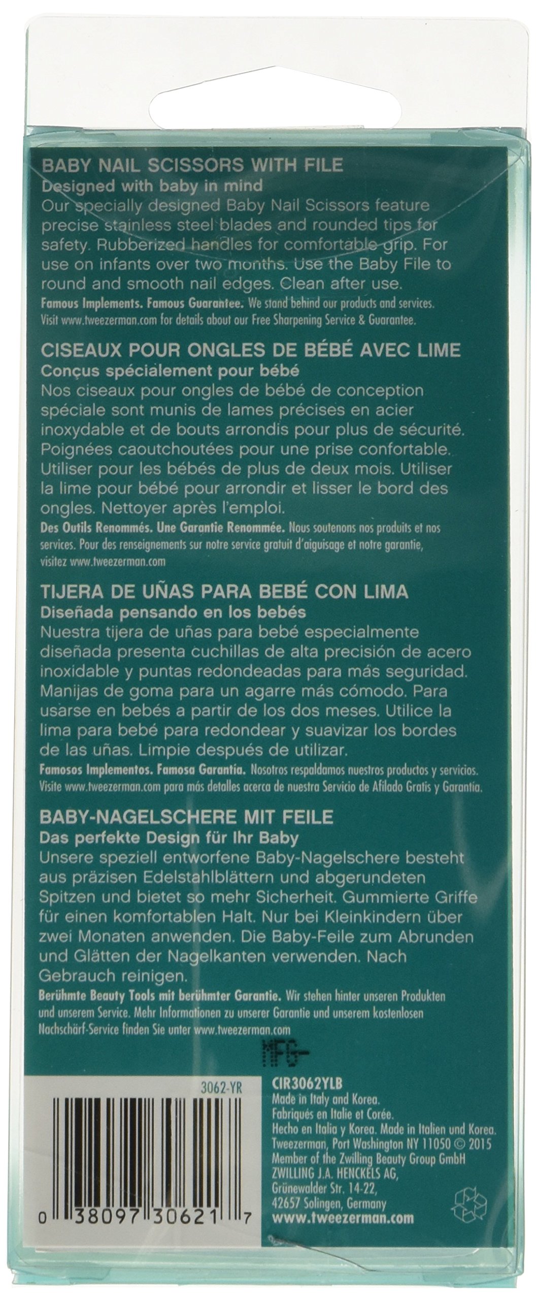 Tweezerman Baby Nail Scissors with Bear File (Assorted)