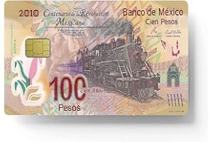 siayaharu Mexican 100 Peso Picture Debit Card Skins No Bubble Slim Waterproof Anti-Wrinkling Removable Vinyl Credit Card Stickers