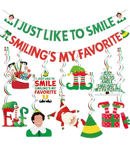 "Spread Christmas Cheer" Red Glitter Banner - Elf Movie Party Decor For Mantle & Fireplace