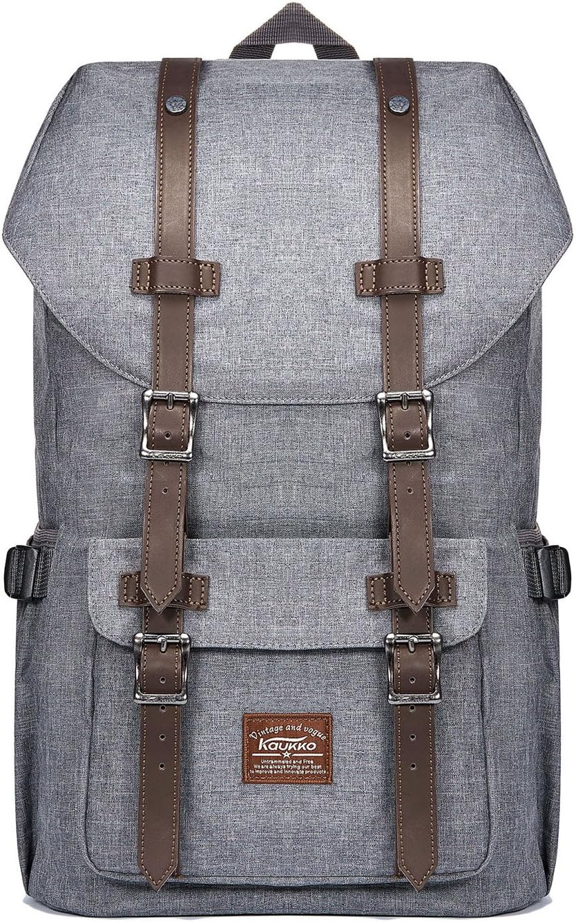KAUKKO Rucksack Studenten Backpack 17 Zoll für 15" Notebook Lässiger Daypacks Schüler Bag Wandern Casual Daypack, 47 cm