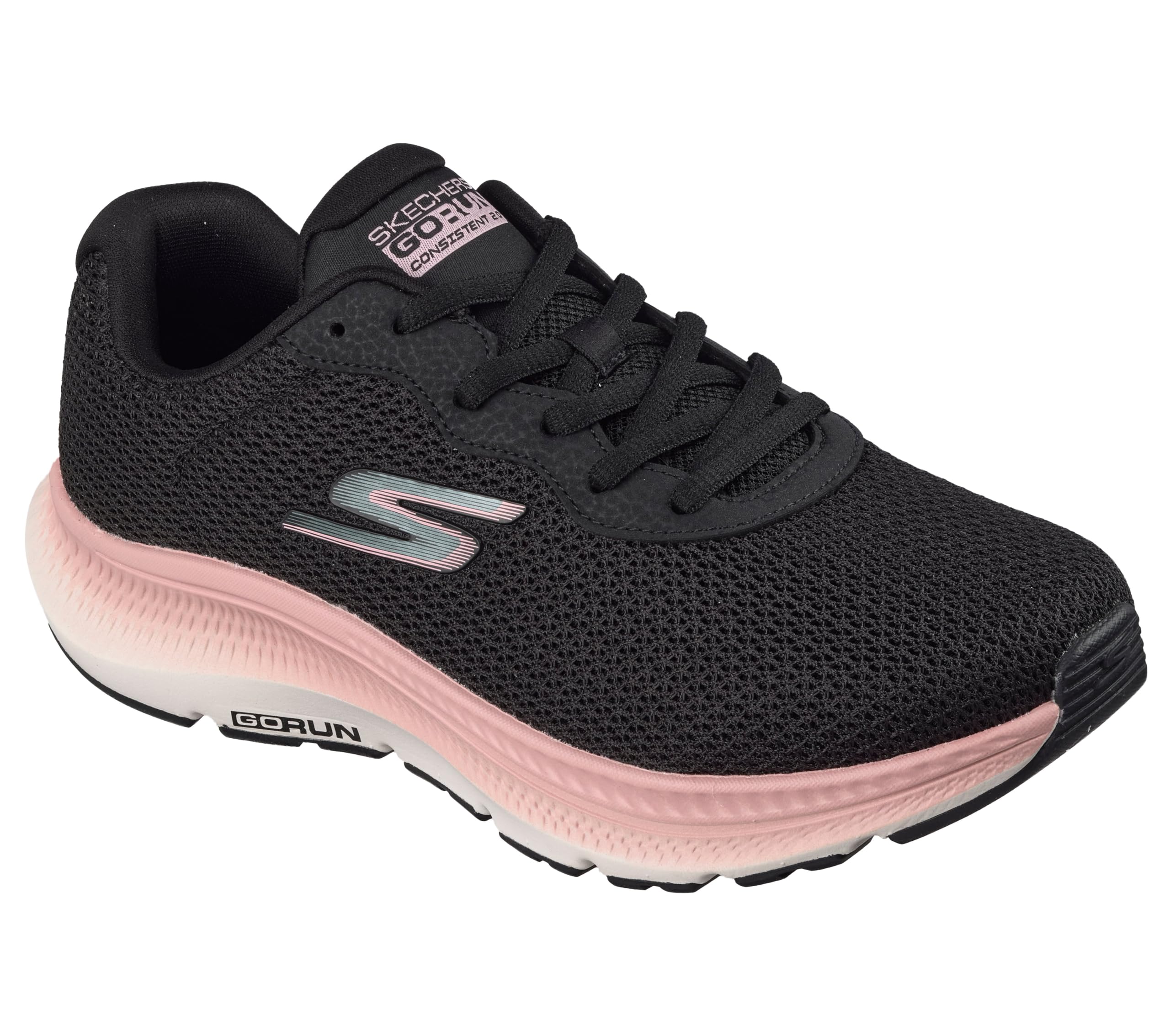 Skechers Women's Go Run Consistent 2.0 Fast Pace Sneaker, Black/Mauve, 7 Image