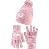 Ultra Game Adults NFL Official Super Soft Winter Beanie Knit Hat with Warm Touch Screen Gloves