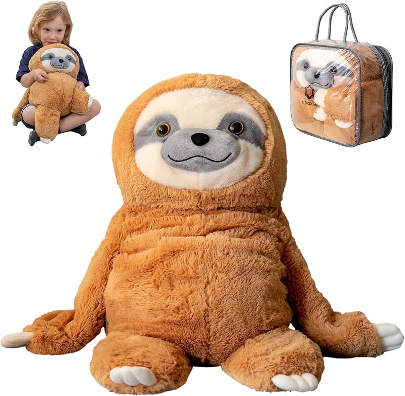 ODOXIA Weighted Plush for Anxiety 2.2KG Calming Teddy Sloth 53x32 cm