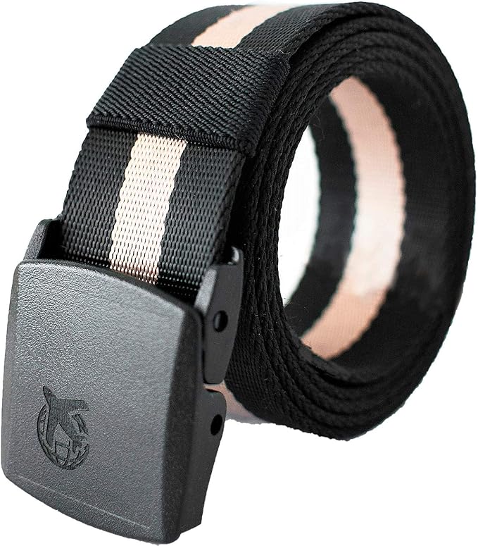 Non metal belts for men with plastic, airport friendly belt