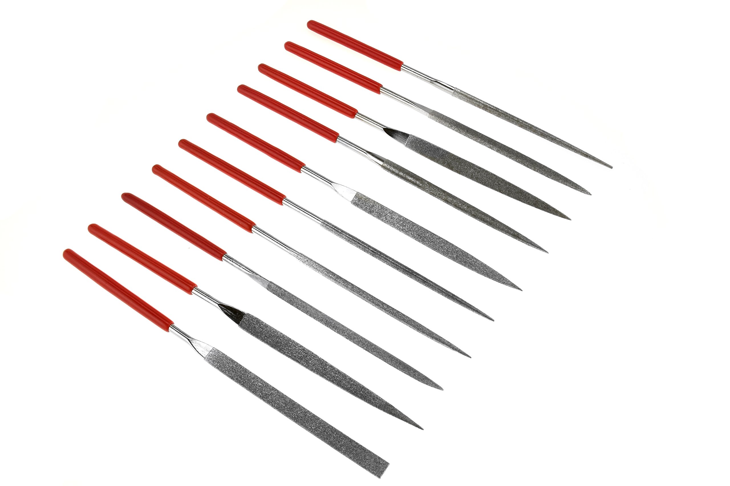 SE 10-Piece Diamond Needle File Set with 150 Grit - 744DF-R
