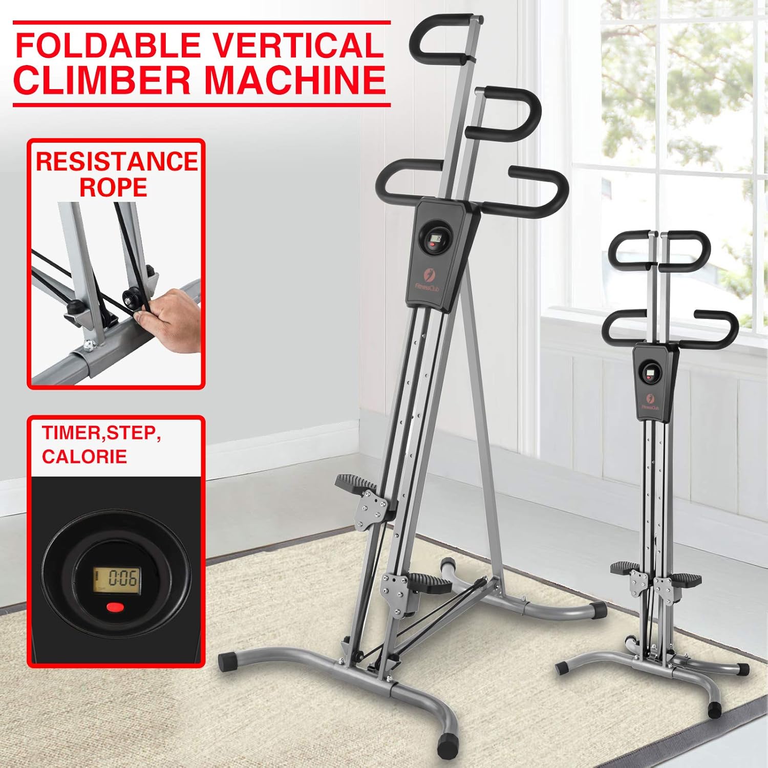 Fitnessclub, máquina de escalada vertical resistente plegable para ...