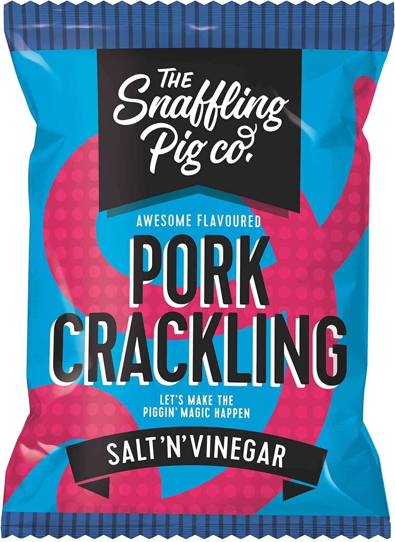 Snaffling Pig Salt and Vinegar Flavoured Pork Crackling, 50 g