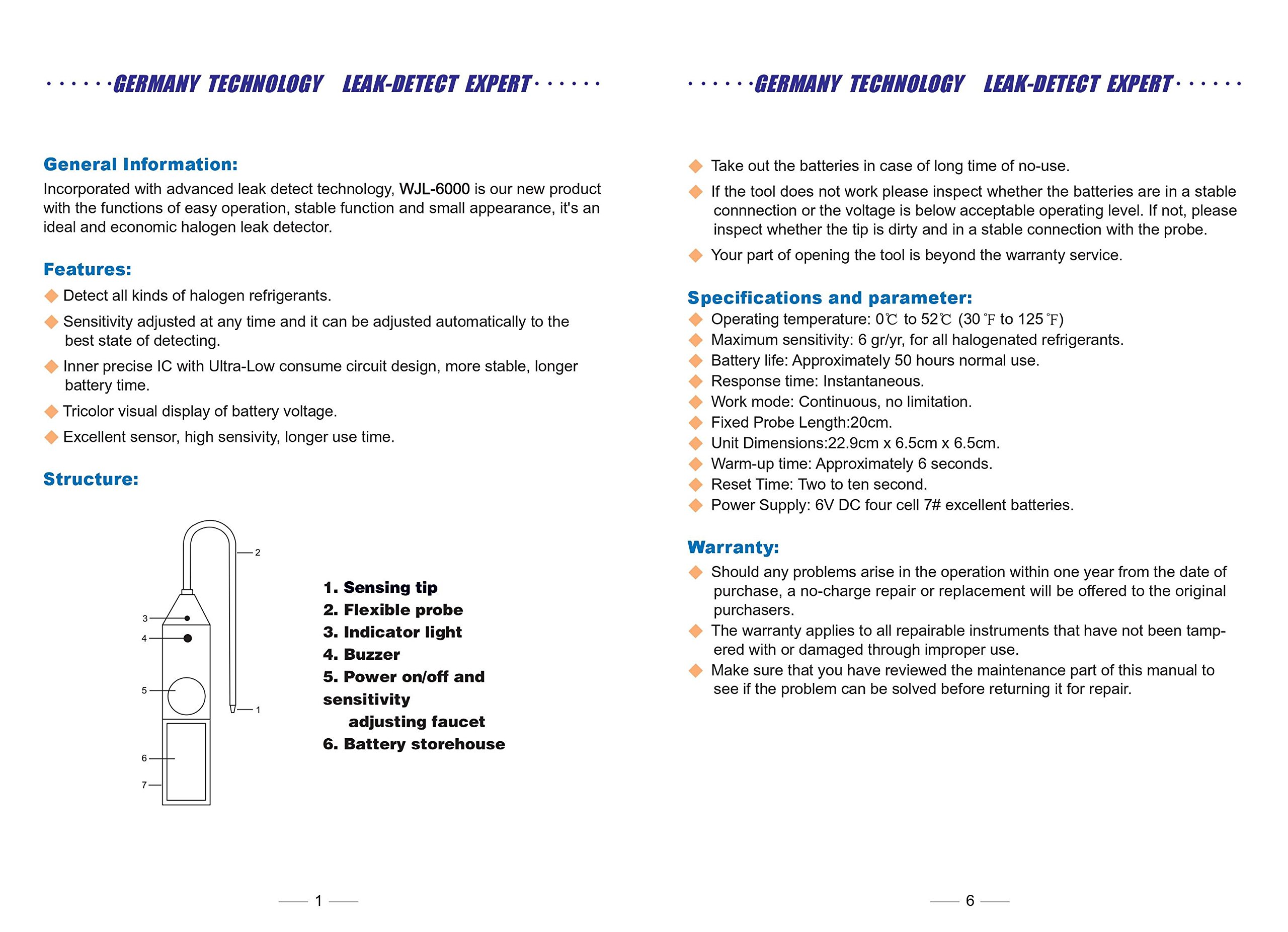 LotFancy Refrigerant Freon Leak Detector for HFC CFC Halogen R134a