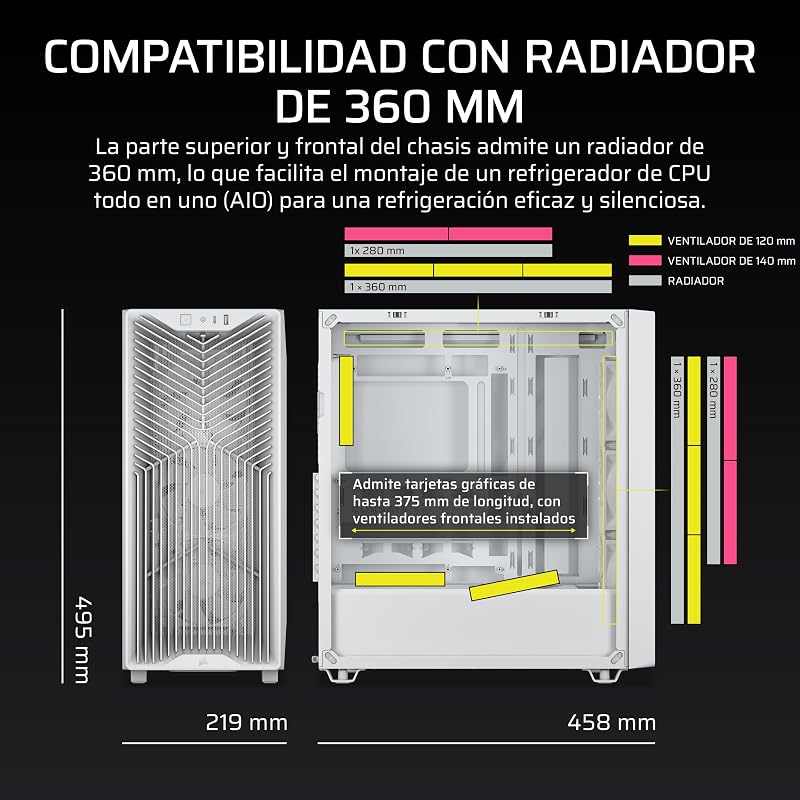 3200D RS Caja para PC Semitorre – Blanco