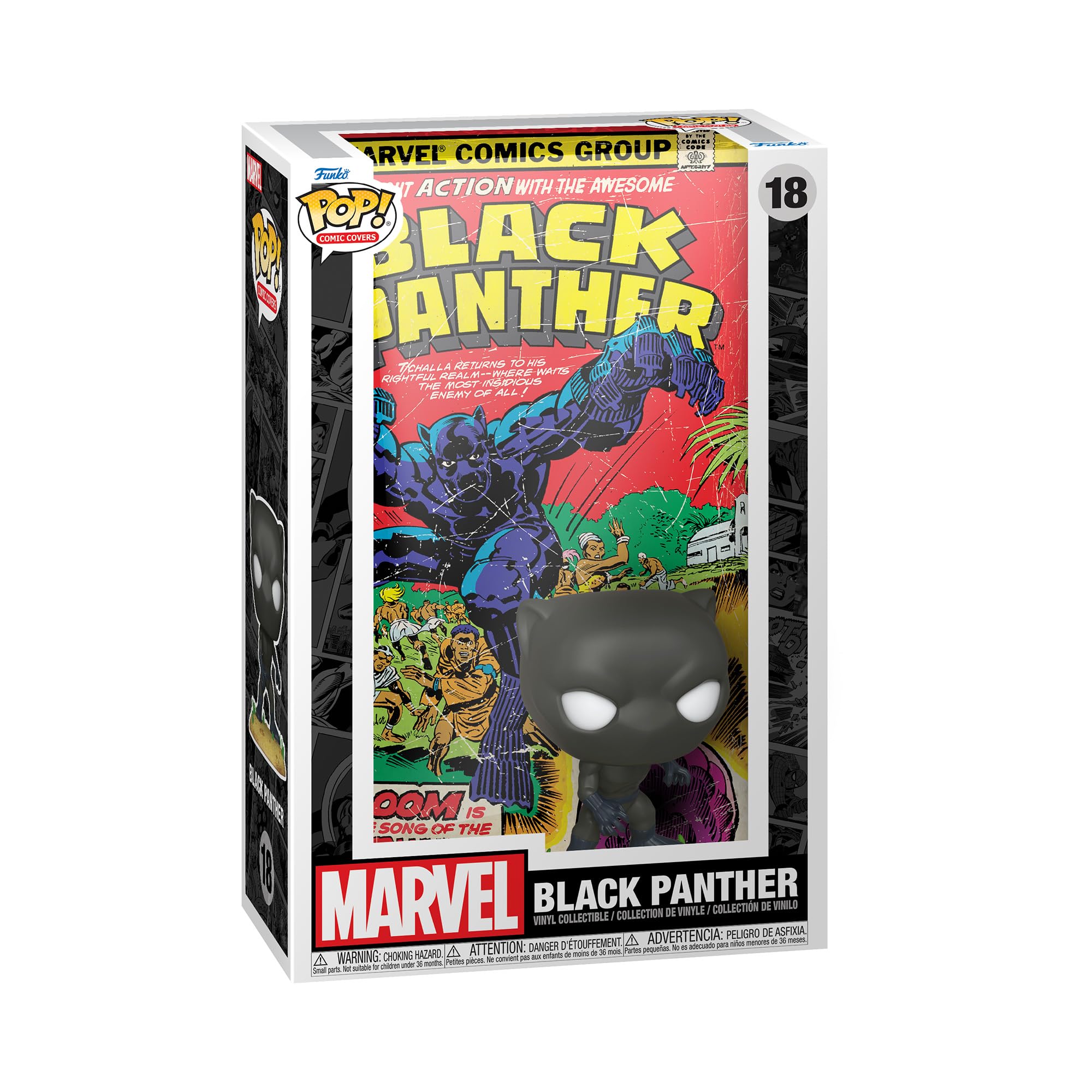 Funko Pop! Comic Cover: Marvel - Black Panther - Collectable Vinyl Figure - Gift Idea - Official Merchandise - Toys for Kids & Adults - Comic Books Fans - Model Figure for Collectors and Display