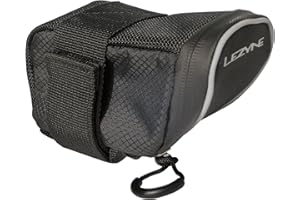 LEZYNE Micro Caddy Bicycle Saddle Storage Bag - Compact Aero-Shaped Nylon with Organizational Pockets, Quick Access Sleeve & Water-Resistant Zipper