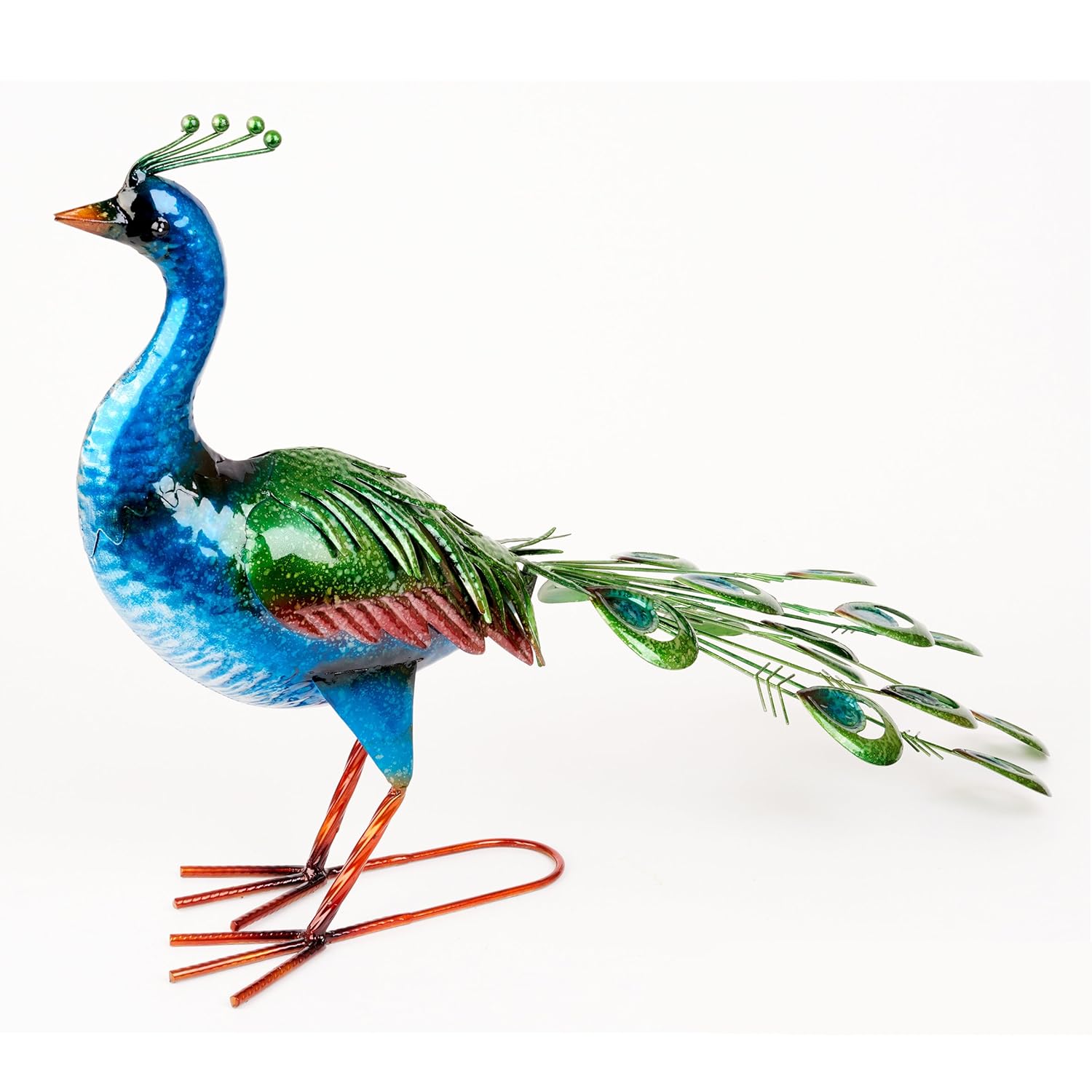 Vibrant Peacock garden metal ornament Amazon.co.uk Garden & Outdoors