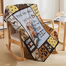 Dog Print Blanket Cute Dachshund Animal Throw
