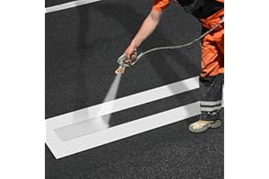 EYUNSTAR Parking Lot Line Stencil, 4x108 Inch, Reusable Silicone, Foldable Straight Line Stencil, Pavement Stencils for Curbs Parking Lots Asphalt Concrete for Airbrush Spray Paint