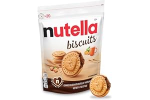 Nutella Biscuits Cookies Filled with Nutella Hazelnut Spread, Sweet Snack Pack, Holiday Christmas Cookies, 9.7 oz