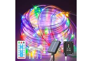 ICRGB Trampoline Lights, 66FT 200LED 1800mAh Solar Rope Lights Outdoor, IP67 Waterproof, Solar Power Outdoor Light, 8 Modes & Timer Function, Decorative for Trampoline Camping Tent Patio Porch Garden