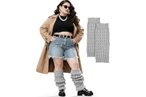 Coume Plus Size Women Leg Warmers for Winter Extra Wide Leg Warmer for Sports Yoga Dance 80s Party Costume Accessory