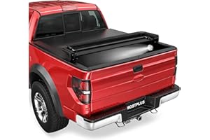 MOSTPLUS Quad Fold Soft Truck Bed Tonneau Cover On Top Compatible for 2015-2023 Ford F150 F-150 Bed Fourth Fold Styleside (5.5 FT Feet Bed)