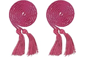 Erligo 2Pcs/ 6Pcs Graduation Solid Braided Honor Cords with Tassel for High School Bachelor Master Doctor 68" Long (2, Magenta-H2)