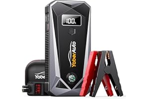 YaberAuto 3000A Car Battery Jump Starter for 9.0L Gas/8.0L Diesel Engines, Portable Car Jump Starter Battery Pack, 12V Jump Box Car Battery Jumper with Extended Jumper Cables, Fast Charge, Lights