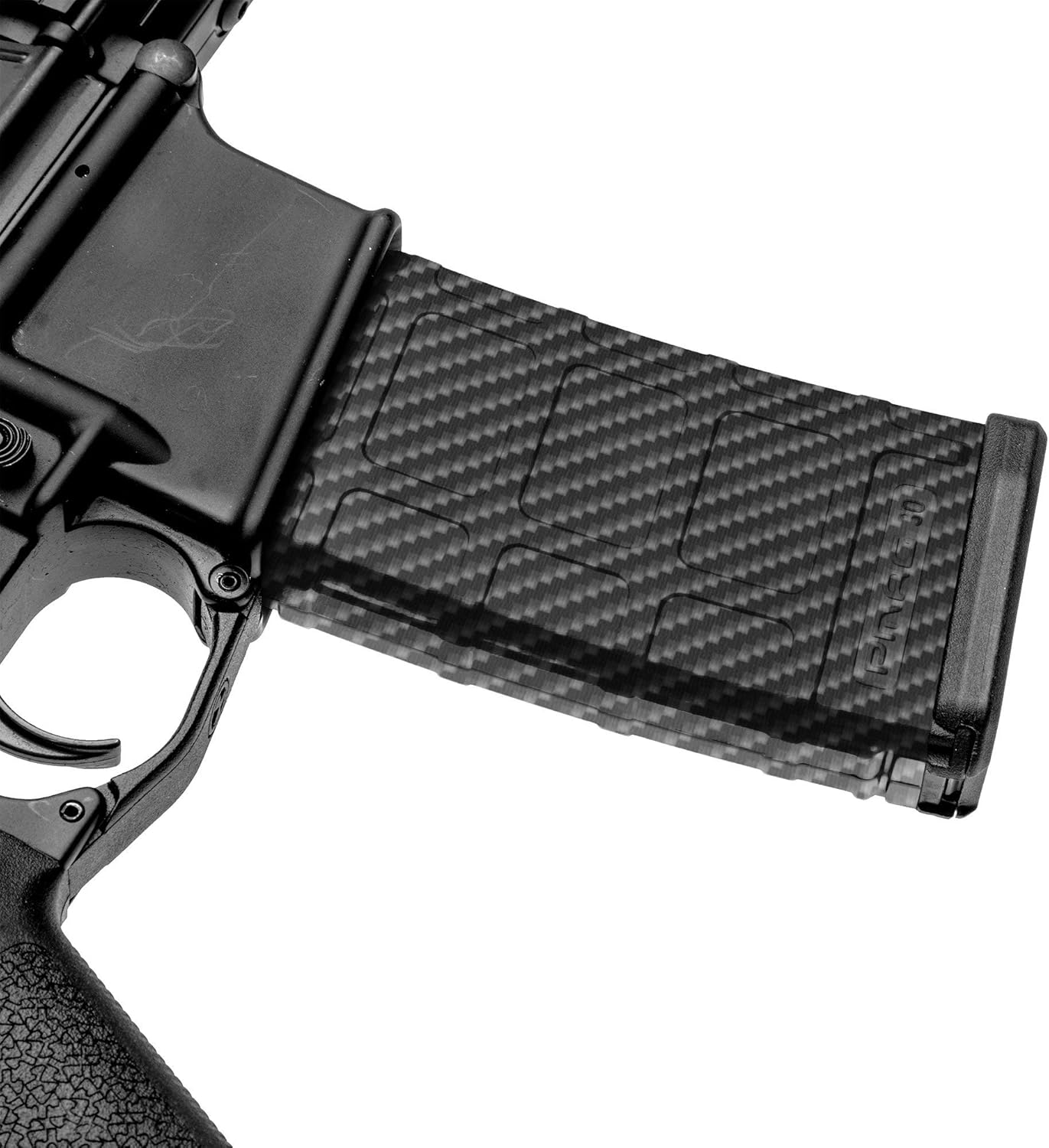 GunSkins AR-15 Mag Skins - 3 Pack - Premium Vinyl Mag Wraps - Easy to Install and Fits 30rd Magazines - 100% Waterproof Non-Reflective Matte Finish - Made in USA - Carbon Fiber : Sports & Outdoors