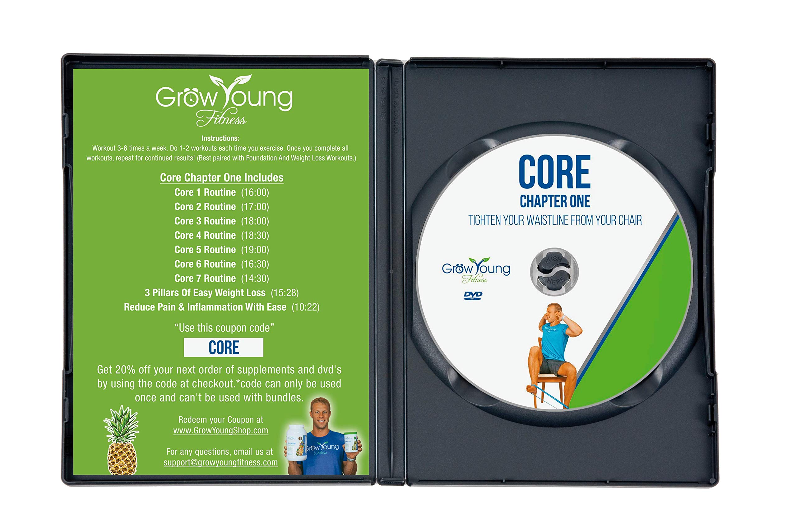 Grow Young Fitness Chapter One Exercise DVDs for Seniors - Low Impact Workouts from Home - Simple, Safe, Effective Workout DVD for Elderly