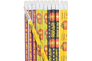 Fun Express - Christian Pumpkin Pencils for Halloween - Stationery - Pencils - Pencils - Printed - Halloween - 24 Pieces