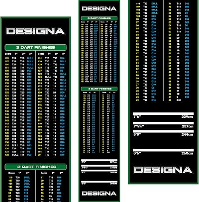 Designa Darts Non Slip Carpet Darts Mat Green 60cm