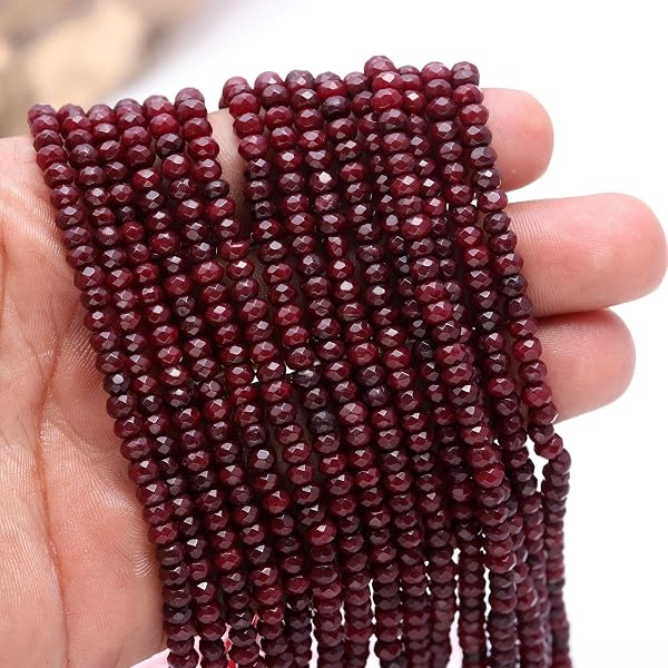 thumbnail image 2 of Natural 2x4mm Faceted Purple Rose Jade Rondelle Abacus Beads – 15" Strand, Center-Drilled 2 of 5