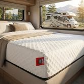 hoggisleep Short Queen - 10 Inch RV Mattress - 60x74, Aquasoft Memory Foam Mattress, Medium Firm, Breathable Diamond Soft Cov