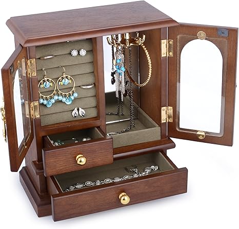 Wooden jewelry box amazon Clearance