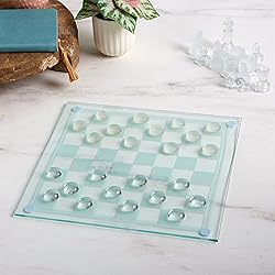 Glass Chess and Checkers Set - Premium Glass Game