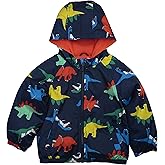 Carter's Boys' Fleece Lined Midweight Jacket, Navy Colorful Dino, 5/6