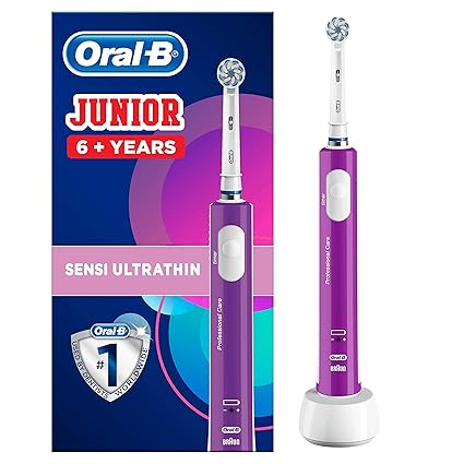 Oral-B Junior Wiederaufladbare Elektrische Zahnbürste, für Kinder Ab 6 Jahren, lila