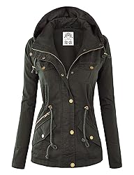 Made By Johnny MBJ WJC643 Womens Pop of Color Parka