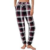 iChunhua Women's Comfy Casual Pajama Pants Pj Bottom with Pockets Stretch Plaid Sleepwear