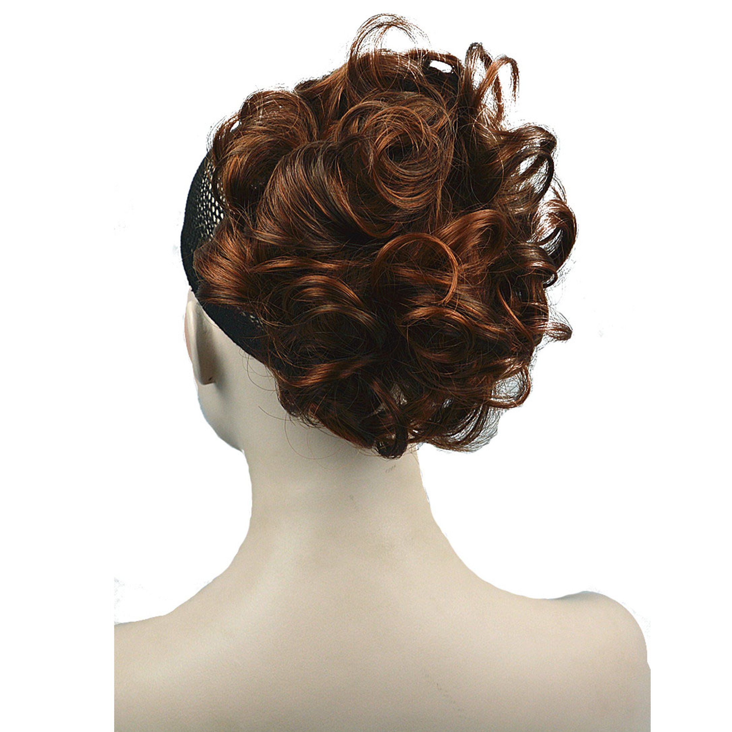 Lydell 6" Short Ponytail Hair Piece Wavy Claw Clip In/on Hairpiece Hair Extension (6TR Brown Mix)