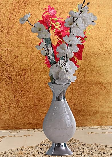Buy Zahab Blanc Unbreakable Aluminum Elegant Decorative Flower