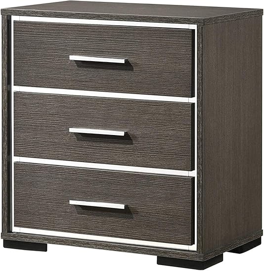 Amazon Com Acme Furniture Escher 1 Nightstand Gray Oak Furniture Decor