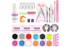 COSCELIA Acrylic powder Shiny Glitter Nail Art Decoration Acrylic Nail Kit
