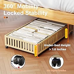 Landmok Bamboo Under Bed Storage