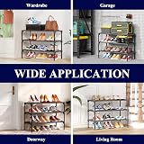 Kitsure Shoe Rack Premium Non-Woven Shelf 70x30x62 cm Black view 6