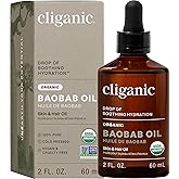 Cliganic Organic Baobab Oil, 100% Pure - For Face & Hair | Natural Cold Pressed Unrefined