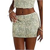 MakeMeChic Women's Sparkly Sequin Mini Skirt Y2k Low Rise Glitter Rave Micro Skirt with Shorts Underneath