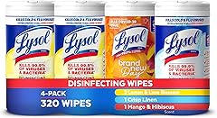 Lysol Disinfecting Wipes Bundle, Home Apartment Dorm Room Essentials and Cleaning Supplies, All Purpose Cleaner, Multi-surfac