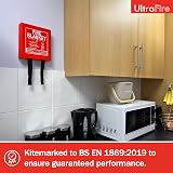 UltraFire 1m x 1m Hard Case Fire Blanket Glass Fibre Kitemarked Home Kitchen view 7