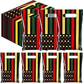 Kolldenn 100 Pcs Black History Month Plastic Gift Bags Bulk Black History Month Merchandise Bags African American Party Favors Decoration for African Afro Party Favor Wrapping Supplies Decoration