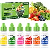 Natural Food Coloring Liquid Set - 6 Vibrant Color Food Grade