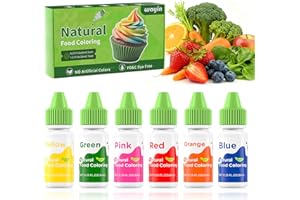 WAYIN Natural Food Coloring Liquid Set - 6 Vibrant Color Food Grade