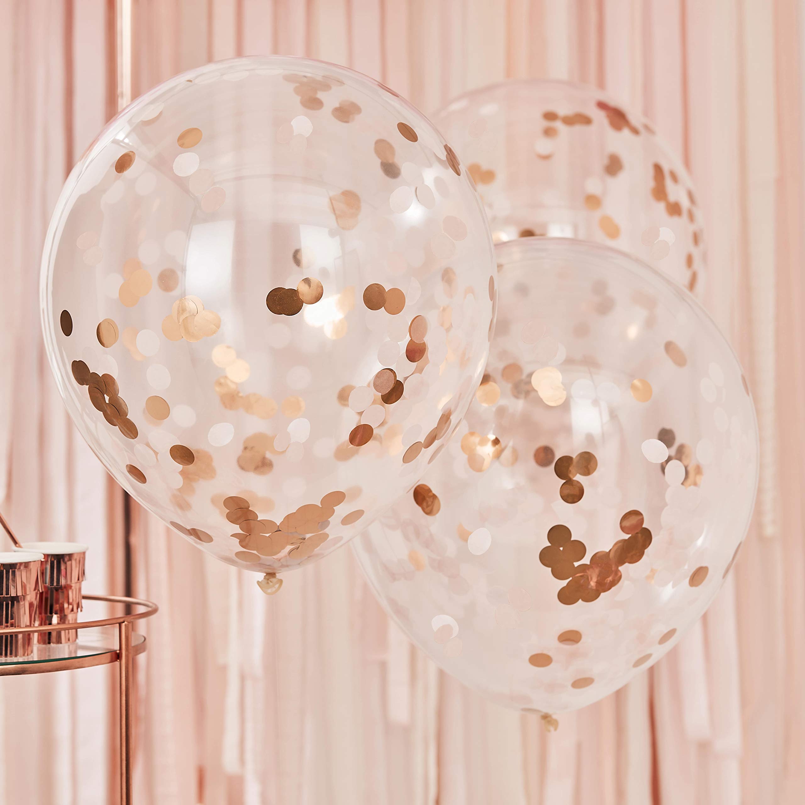 Ginger Ray Giant Rose Gold and Blush Large Confetti Balloons - Mix It Up